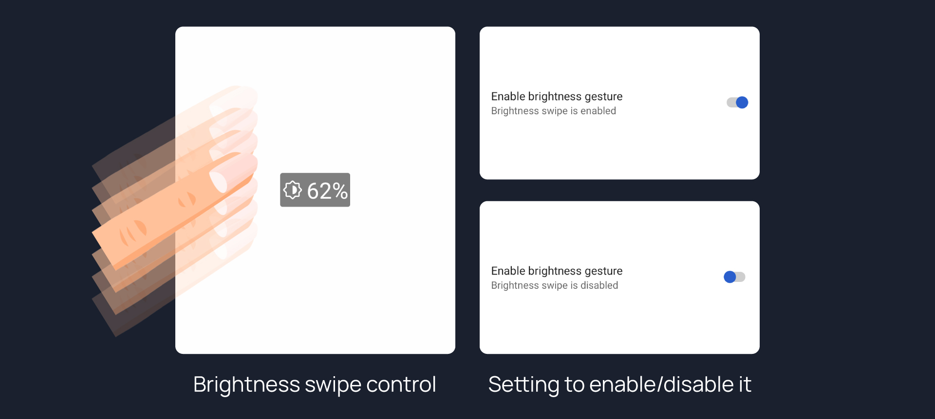 Swipe controls